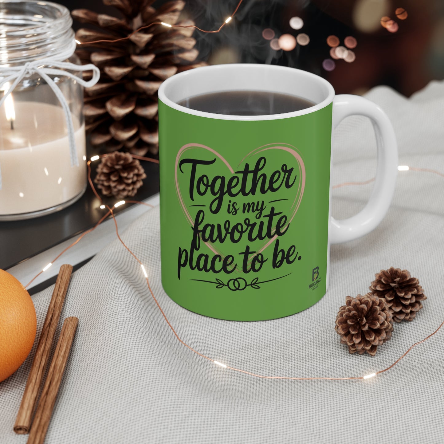 Together Is My Favorite Place To Be Mug — Personalized Couples Photo Coffee Cup