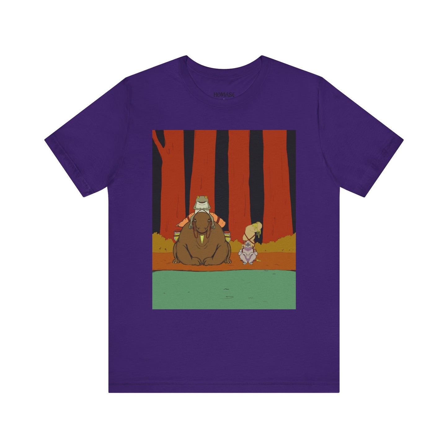 Whimsical Nature Adventure Tee, Cartoon Character Shirt, Graphic Tee for Nature Lovers, Cute Gift for Kids, Unisex Short Sleeve T-Shirt