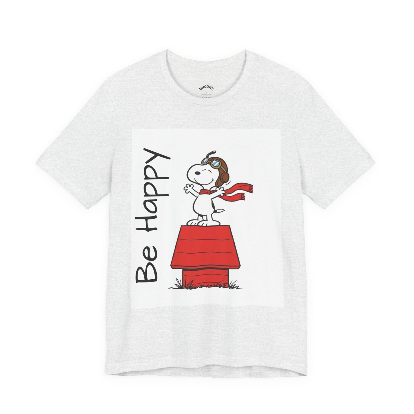 Cute & Inspirational 'Be Happy' Tee for Daily Wear, Fun Gift for Friends, Motivational Shirt, Casual Outfit, Encouraging Apparel