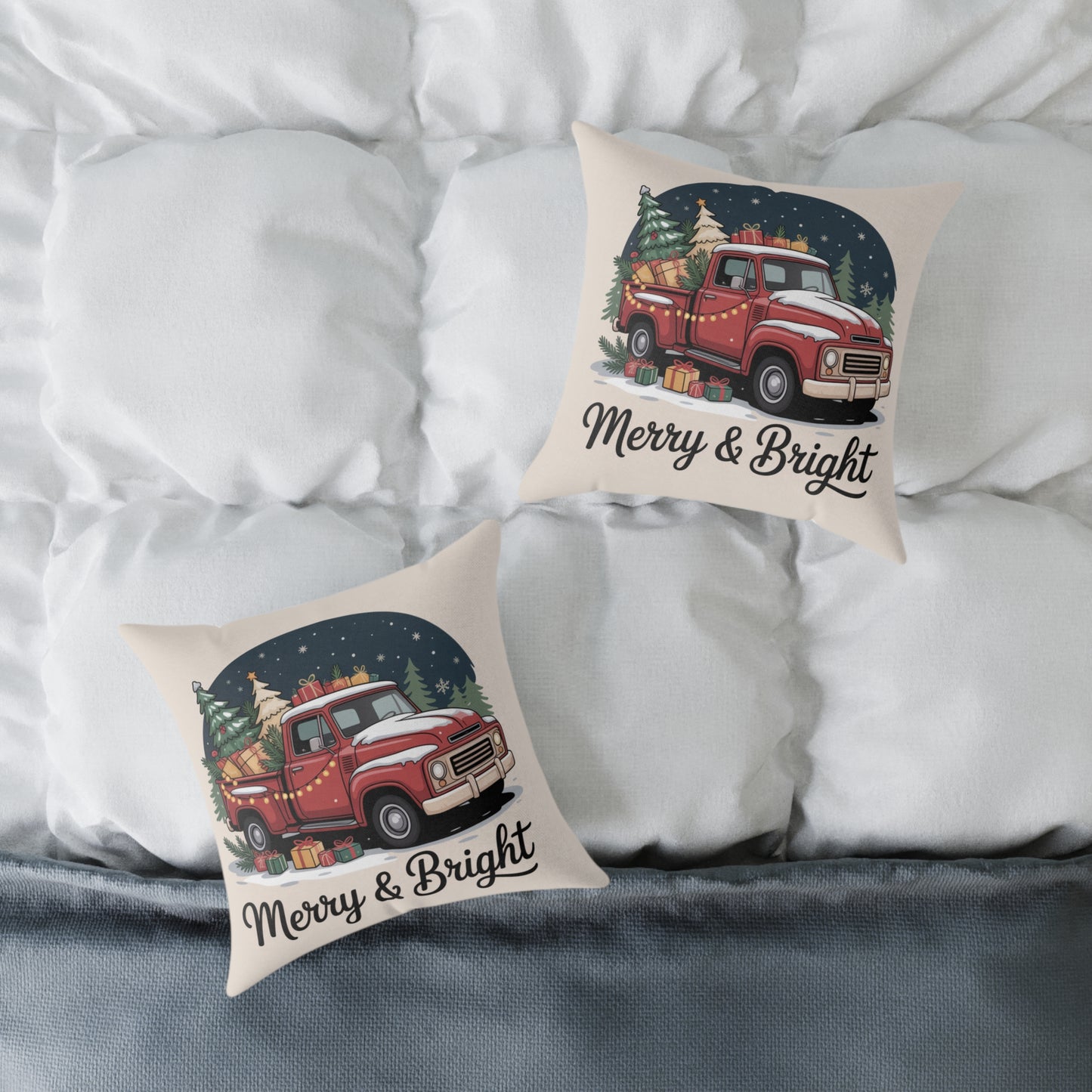 Merry & Bright Holiday Pillow