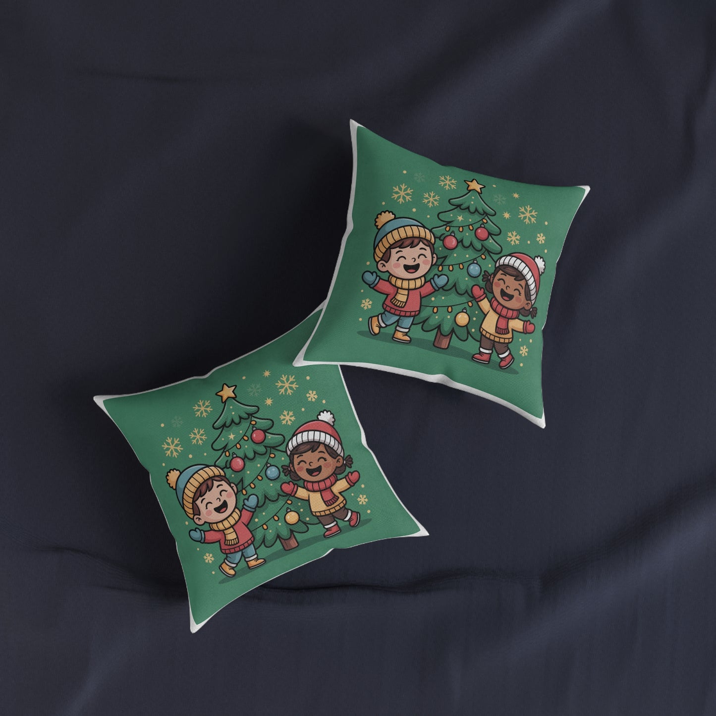 Christmas Cheer Square Pillow for Kids