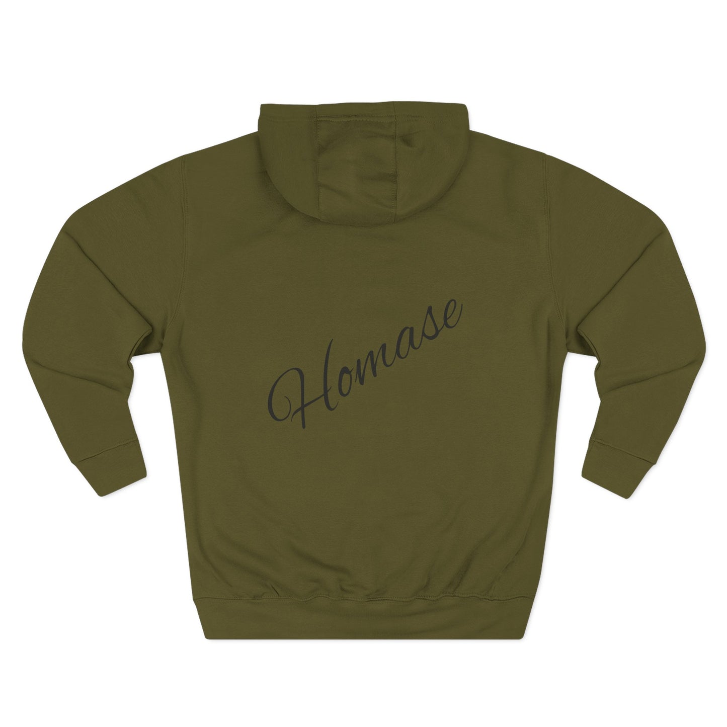 Artistic Fleece Hoodie with 'Homase' Design - Cozy Casual Wear