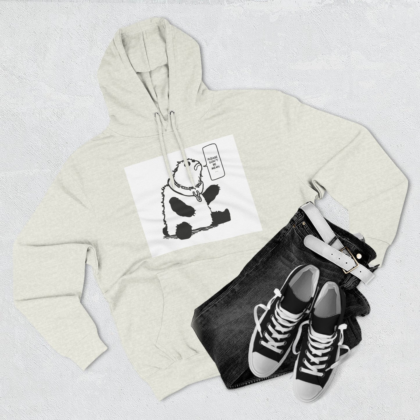 Cute Panda Fleece Hoodie - Keep Calm and Chill