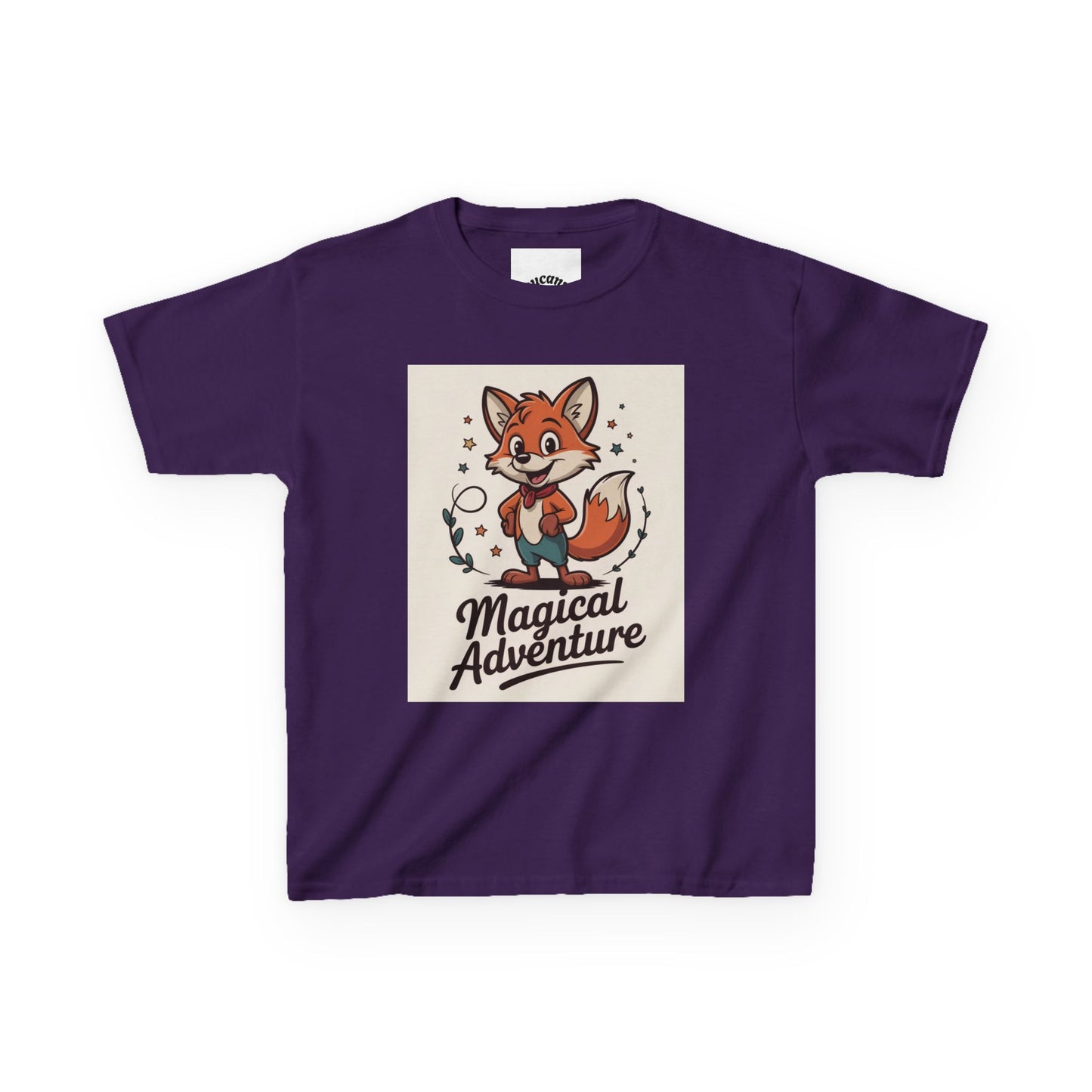 Kids Cotton Tee - Magical Adventure Fox Design