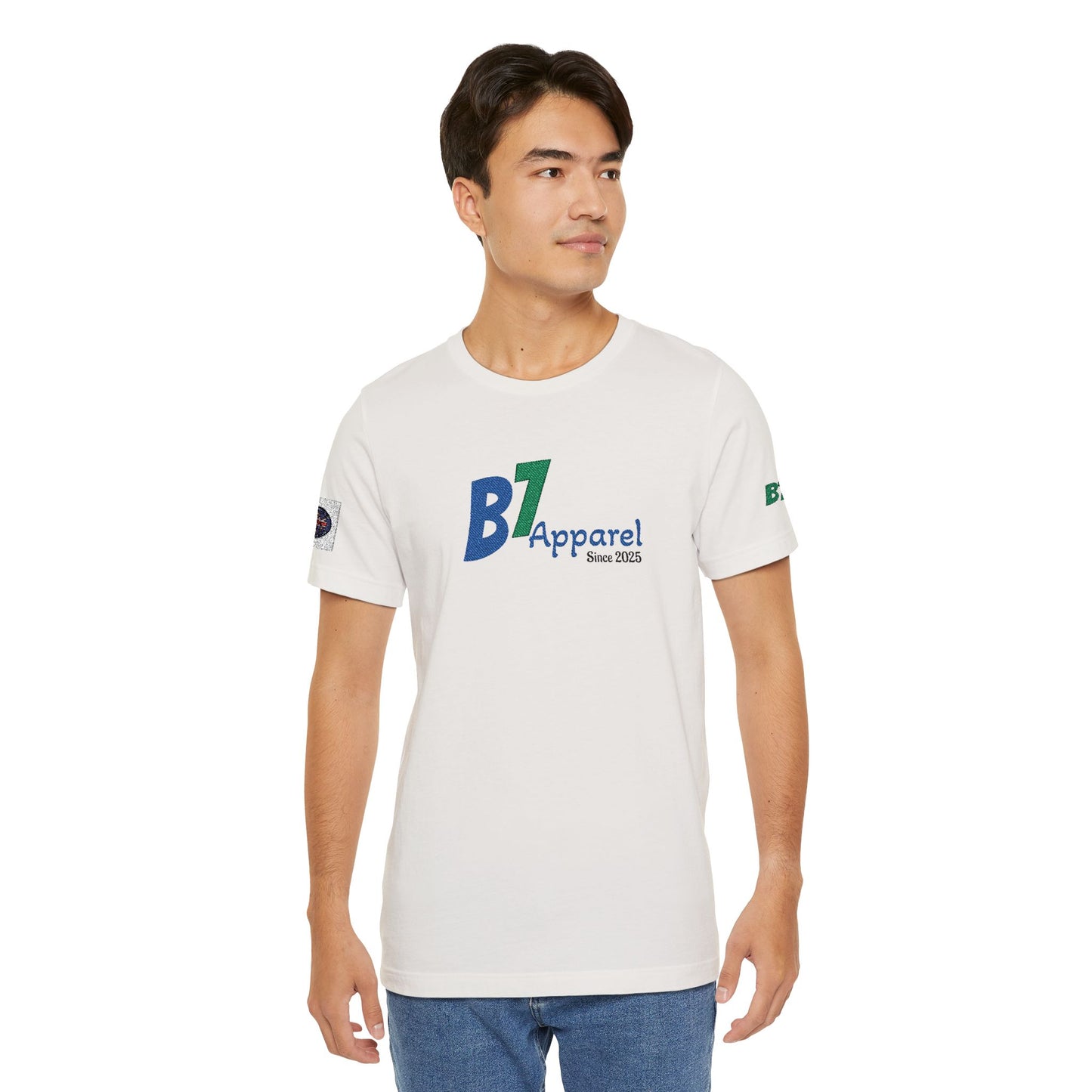 B7 Apparel Logo Tee — Classic White Short Sleeve Shirt