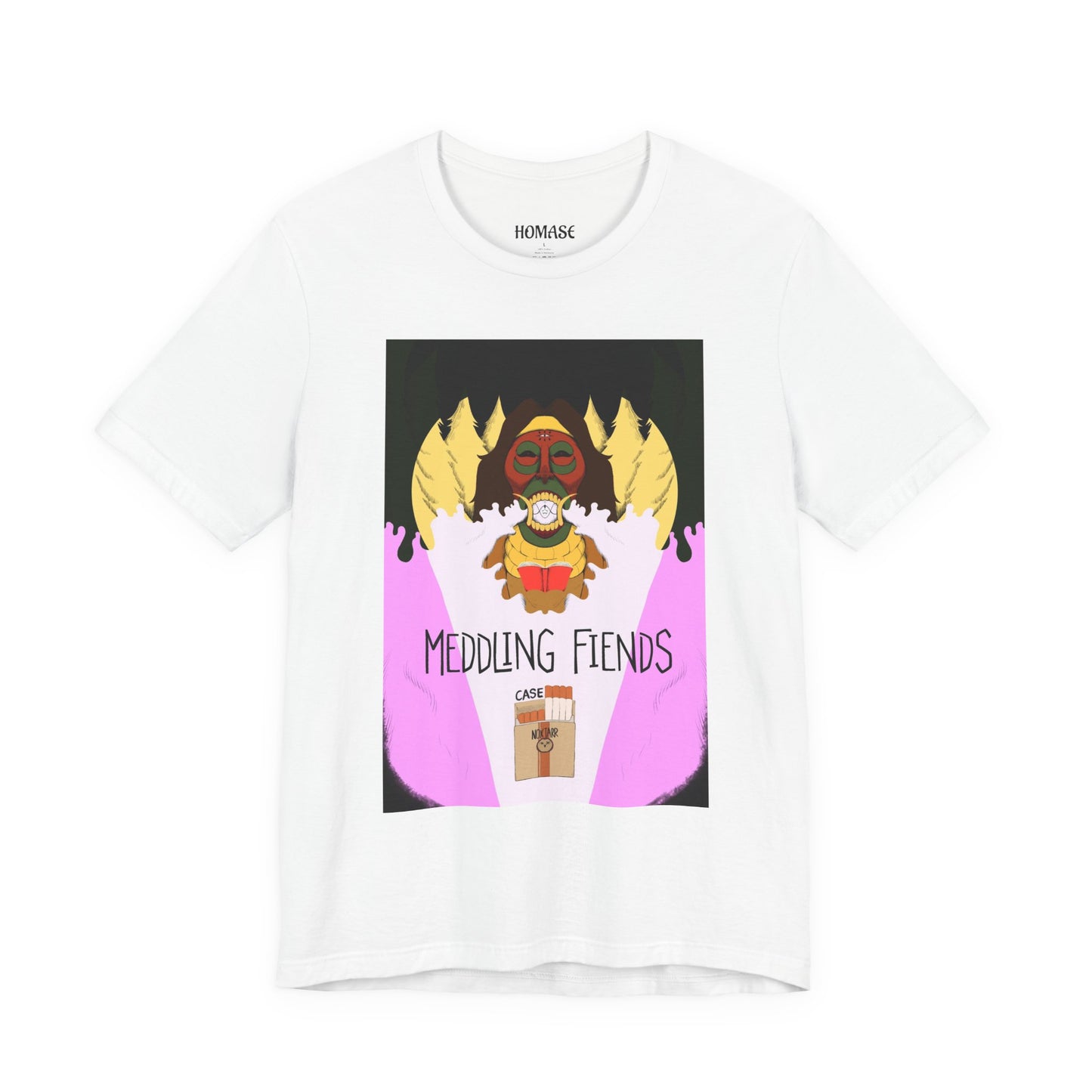 Meddling Fiends T-Shirt, Unisex Graphic Tee, Fun Casual Wear, Quirky Gift Idea, Perfect for Halloween, Lounge on Weekends, Summer Vibes