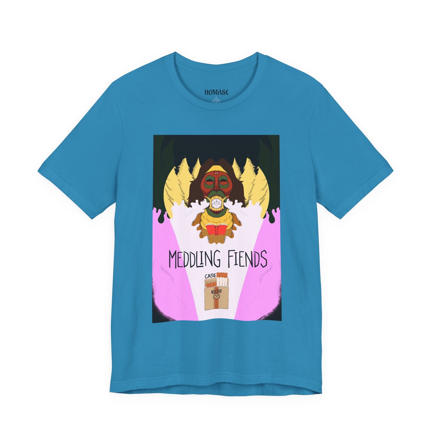 Meddling Fiends T-Shirt, Unisex Graphic Tee, Fun Casual Wear, Quirky Gift Idea, Perfect for Halloween, Lounge on Weekends, Summer Vibes