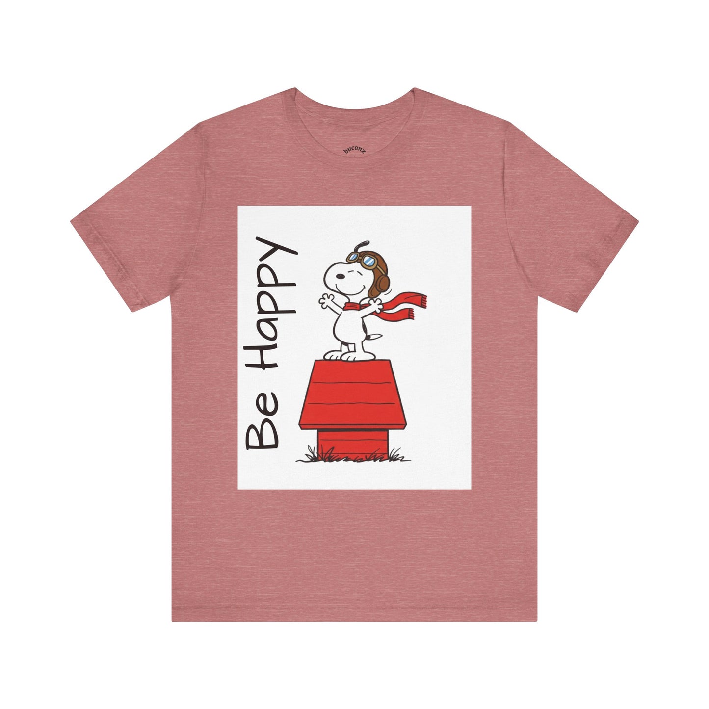 Cute & Inspirational 'Be Happy' Tee for Daily Wear, Fun Gift for Friends, Motivational Shirt, Casual Outfit, Encouraging Apparel