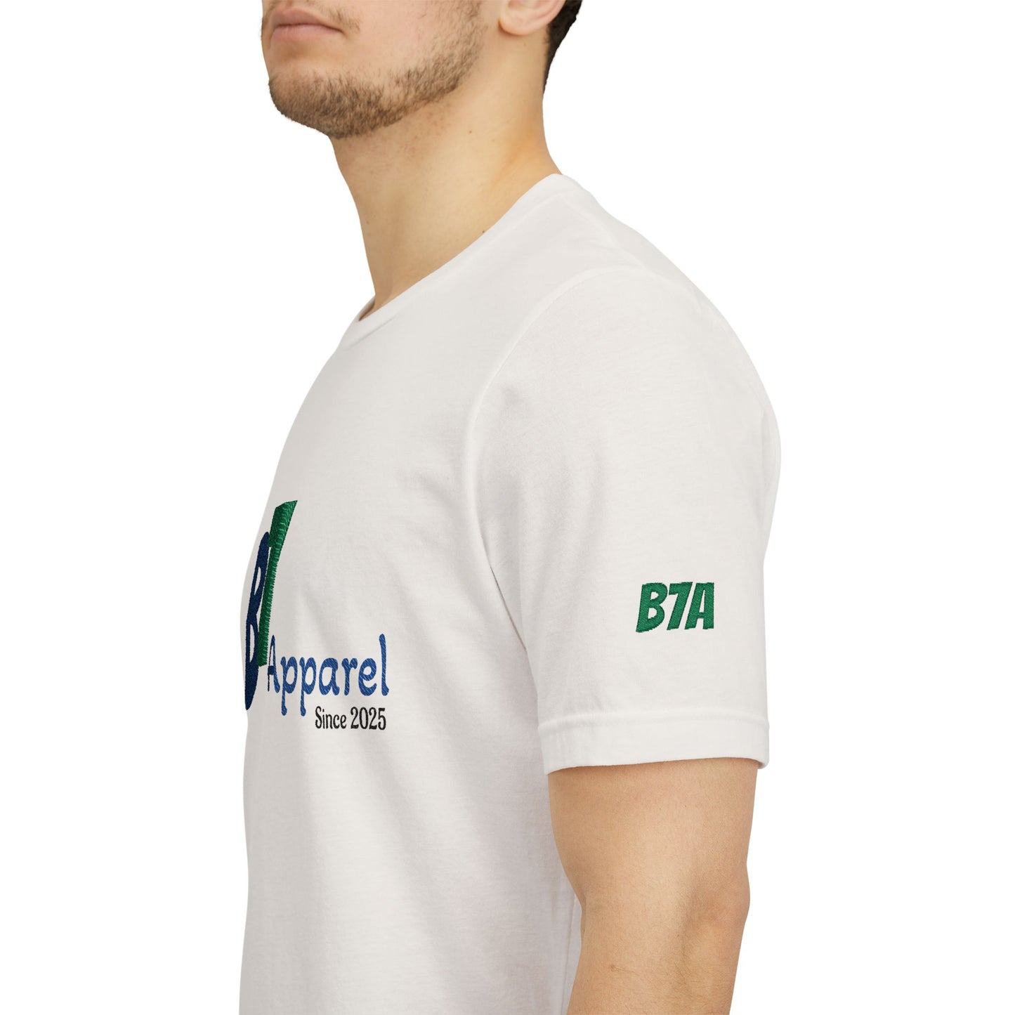B7 Apparel Logo Tee — Classic White Short Sleeve Shirt
