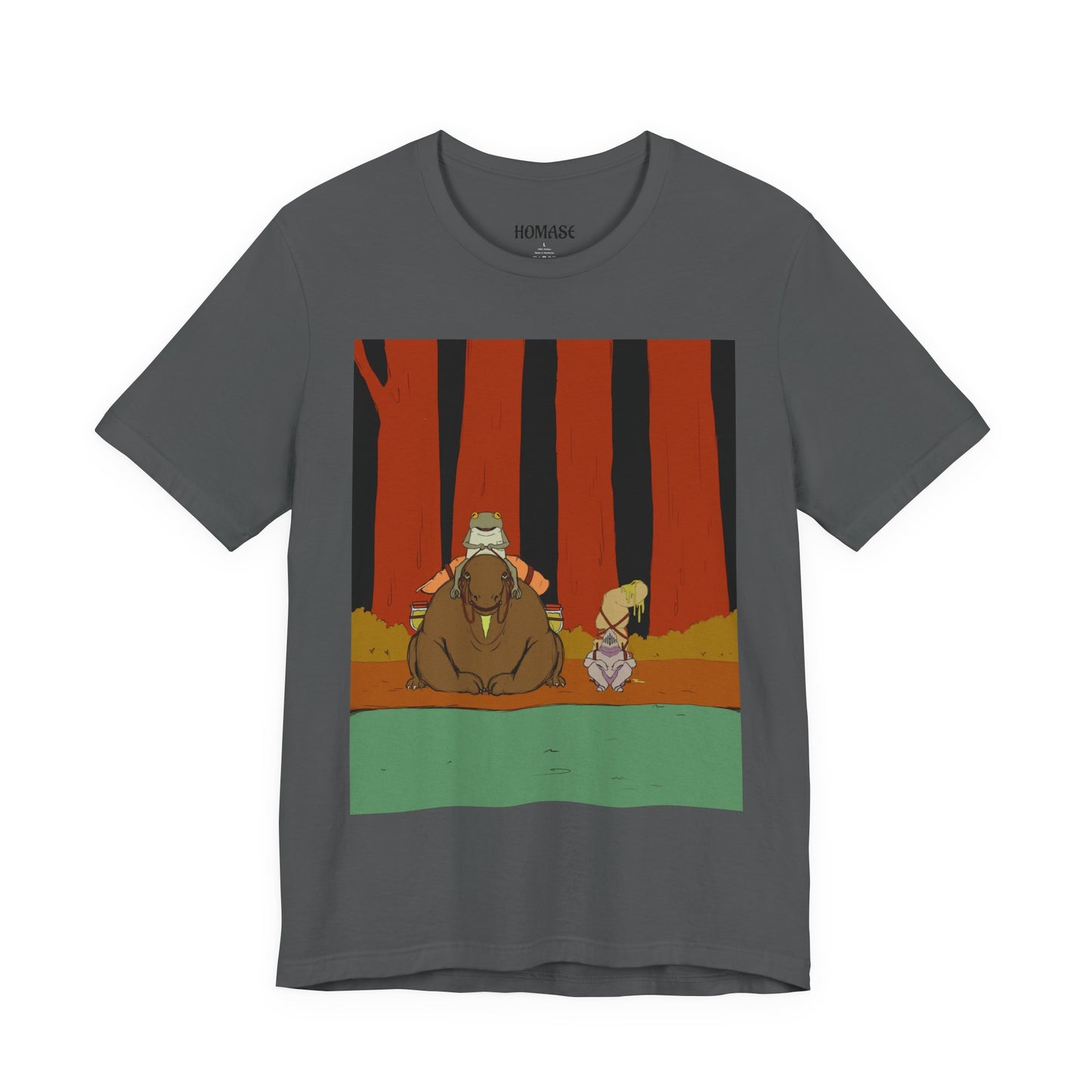 Whimsical Nature Adventure Tee, Cartoon Character Shirt, Graphic Tee for Nature Lovers, Cute Gift for Kids, Unisex Short Sleeve T-Shirt