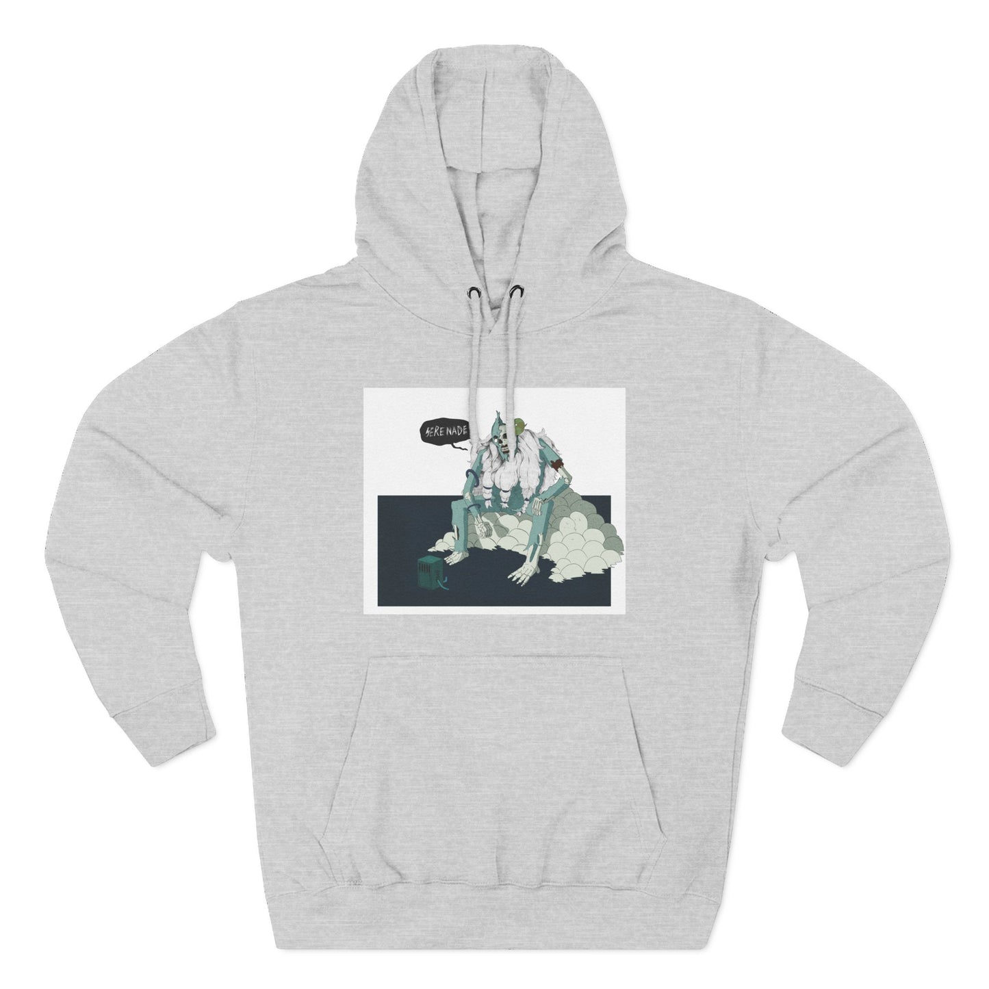 Artistic Fleece Hoodie with 'Homase' Design - Cozy Casual Wear