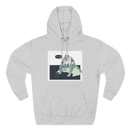 Artistic Fleece Hoodie with 'Homase' Design - Cozy Casual Wear