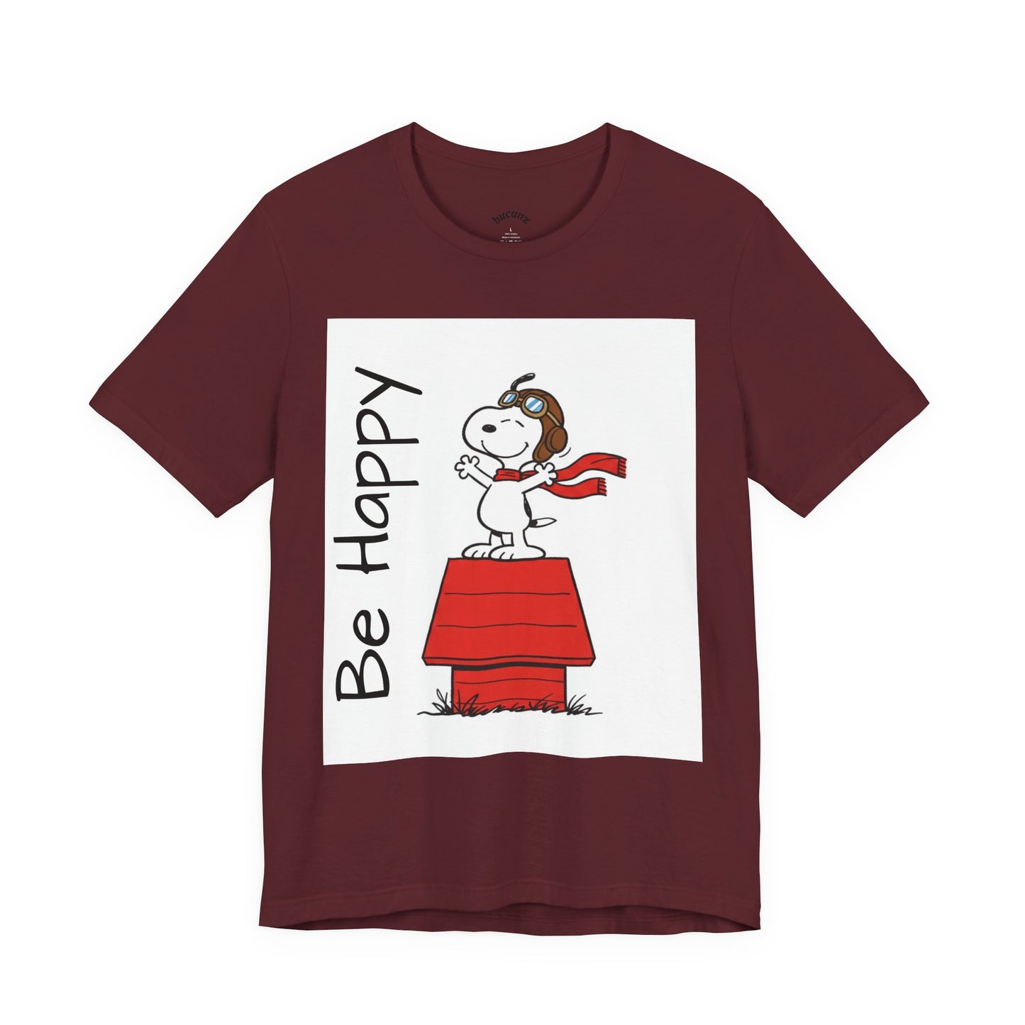 Cute & Inspirational 'Be Happy' Tee for Daily Wear, Fun Gift for Friends, Motivational Shirt, Casual Outfit, Encouraging Apparel