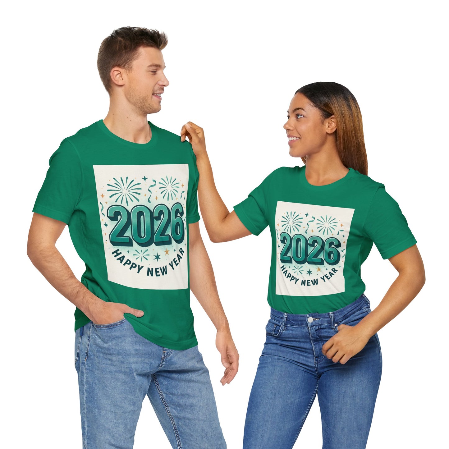 2026 Happy New Year T-Shirt — Festive Fireworks Celebration Tee