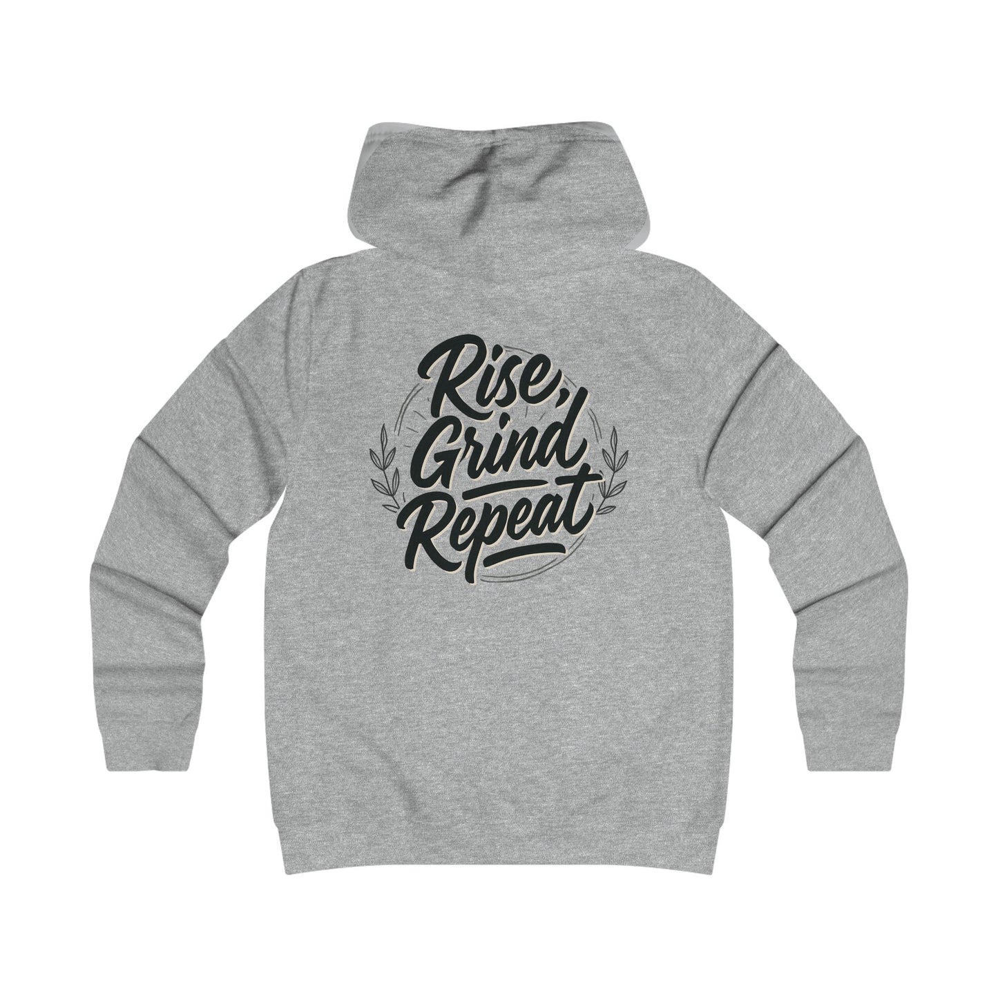 Rise Grind Repeat Hoodie — Motivational College Graphic Pullover