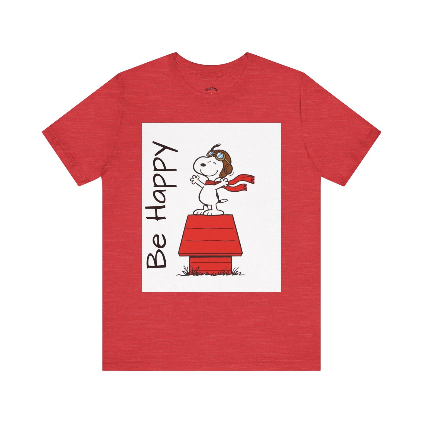 Cute & Inspirational 'Be Happy' Tee for Daily Wear, Fun Gift for Friends, Motivational Shirt, Casual Outfit, Encouraging Apparel