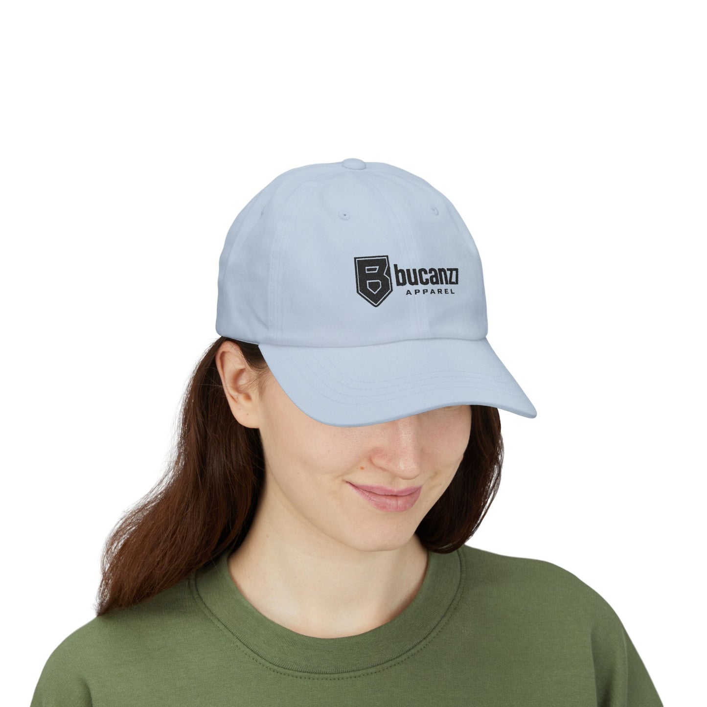 Bucanzz Embroidered Classic Dad Cap – White Adjustable Logo Hat