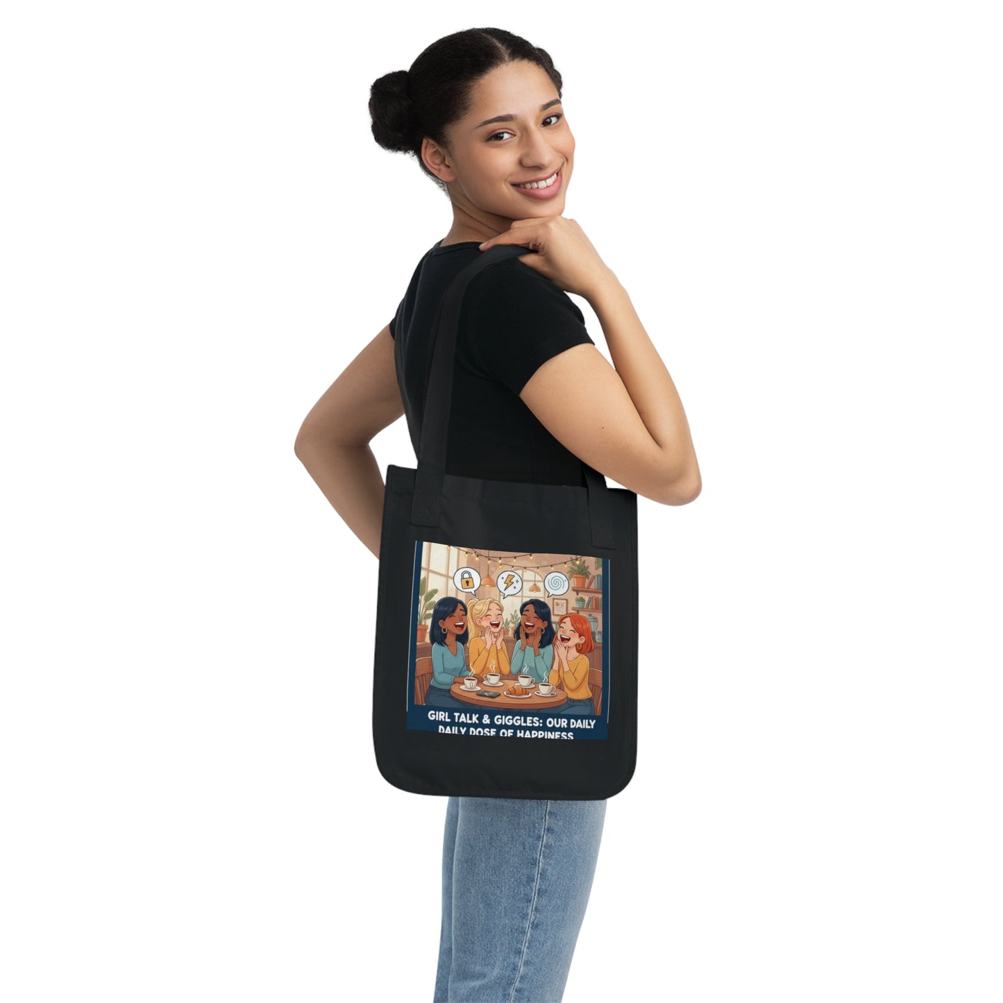 Vibrant Organic Canvas Tote Bag - Perfect for Friends & Fun Gatherings