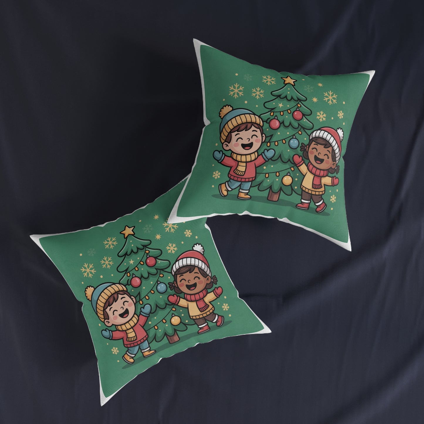 Christmas Cheer Square Pillow for Kids