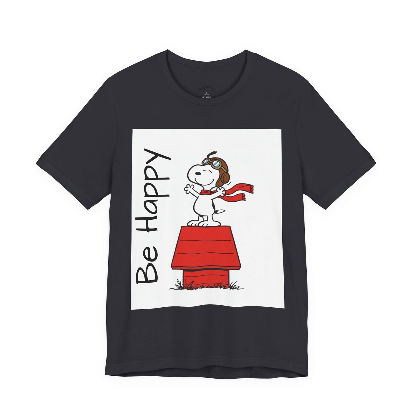 Cute & Inspirational 'Be Happy' Tee for Daily Wear, Fun Gift for Friends, Motivational Shirt, Casual Outfit, Encouraging Apparel