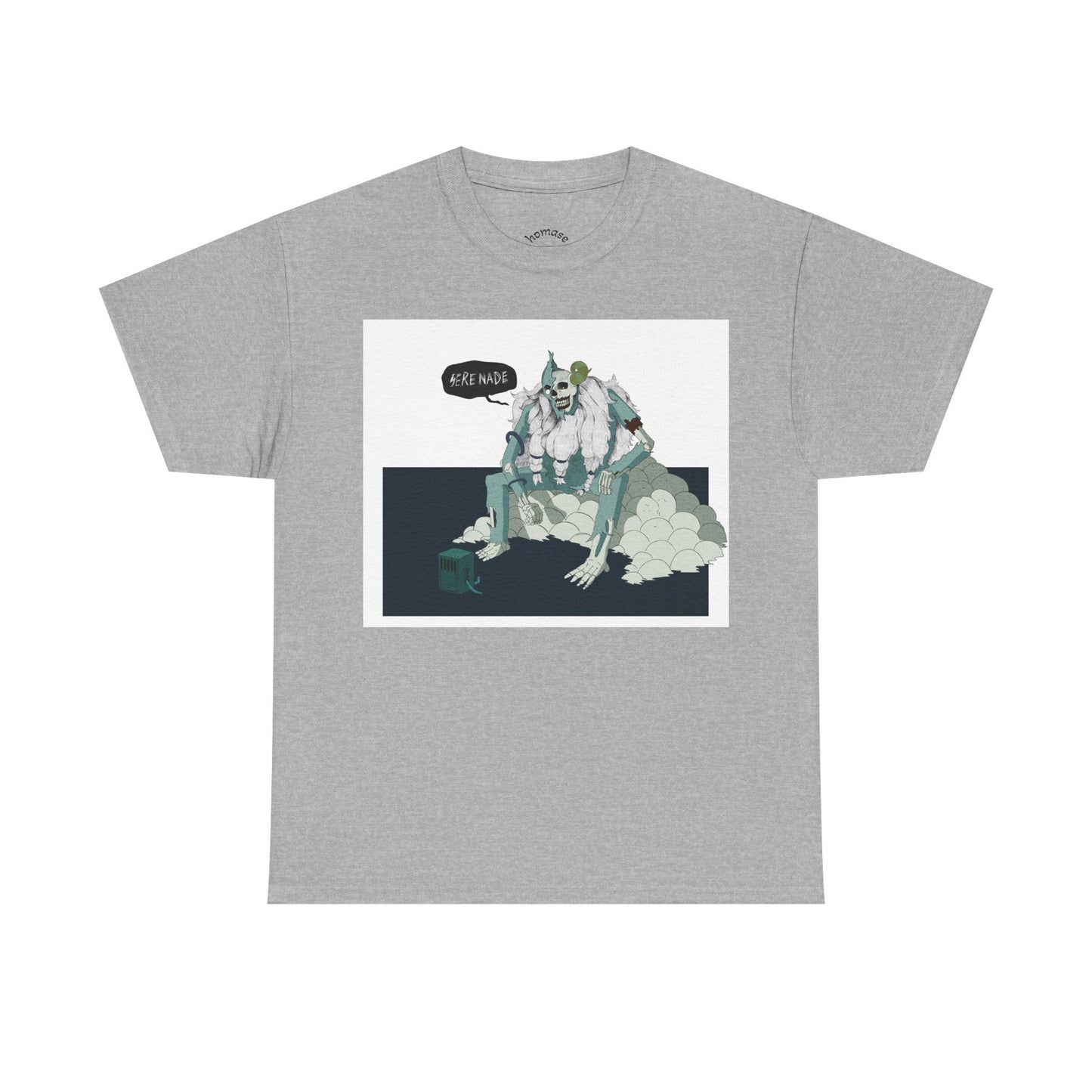 T-Shirt — Surreal Frog Monster Illustration with ‘Why Not?’ Speech Bubble