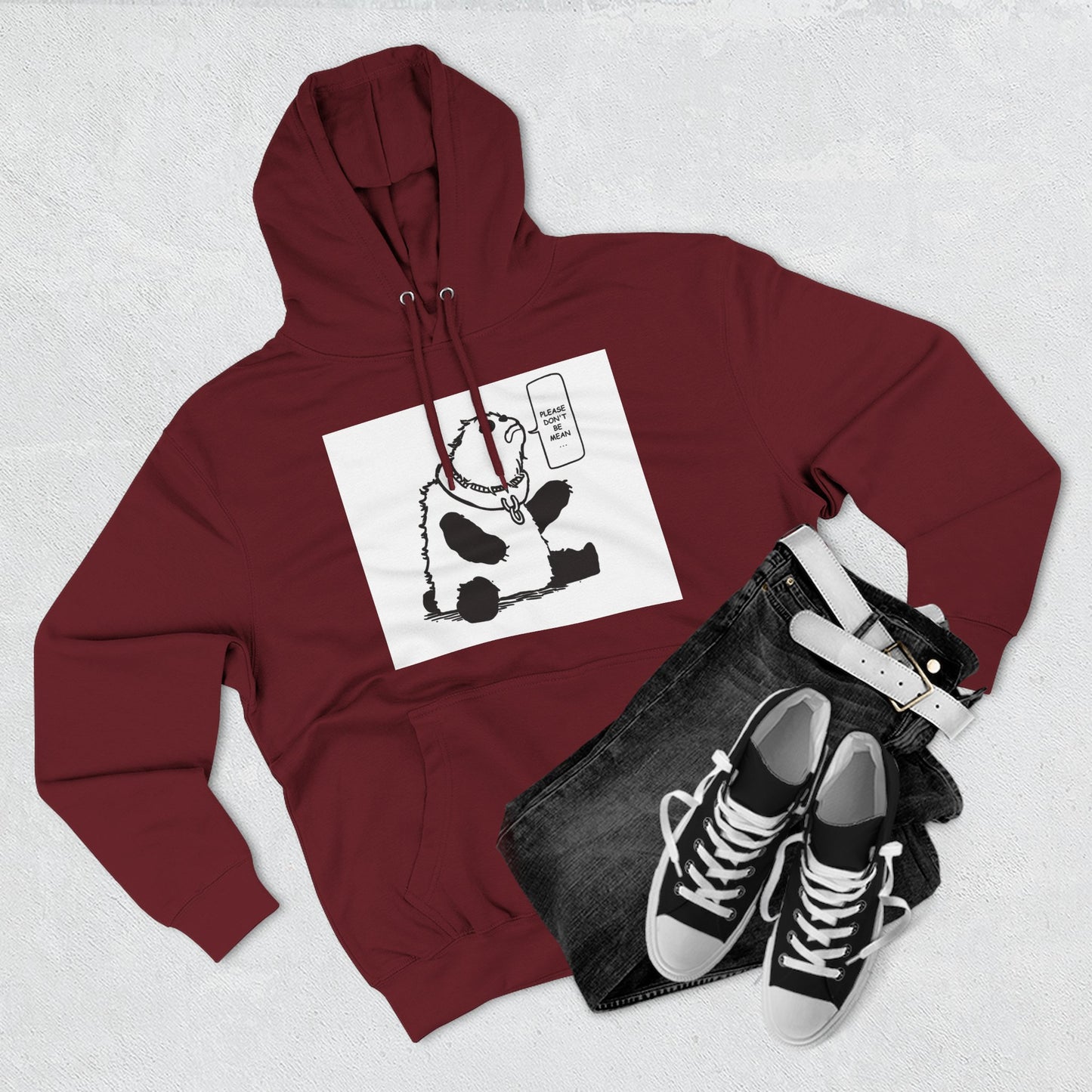 Cute Panda Fleece Hoodie - Keep Calm and Chill