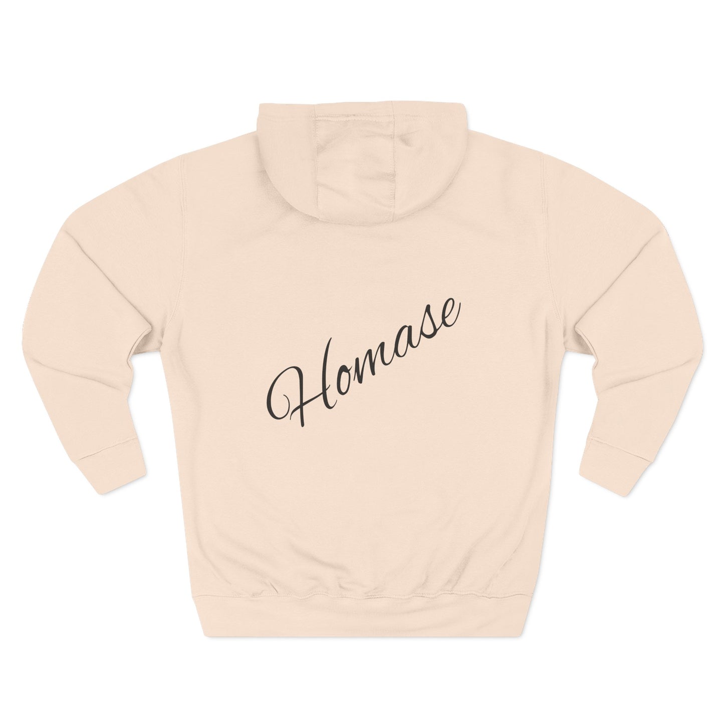 Artistic Fleece Hoodie with 'Homase' Design - Cozy Casual Wear