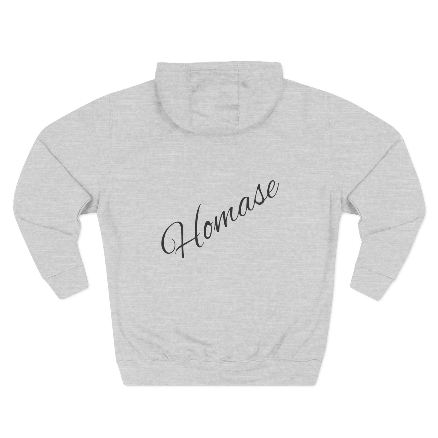 Artistic Fleece Hoodie with 'Homase' Design - Cozy Casual Wear