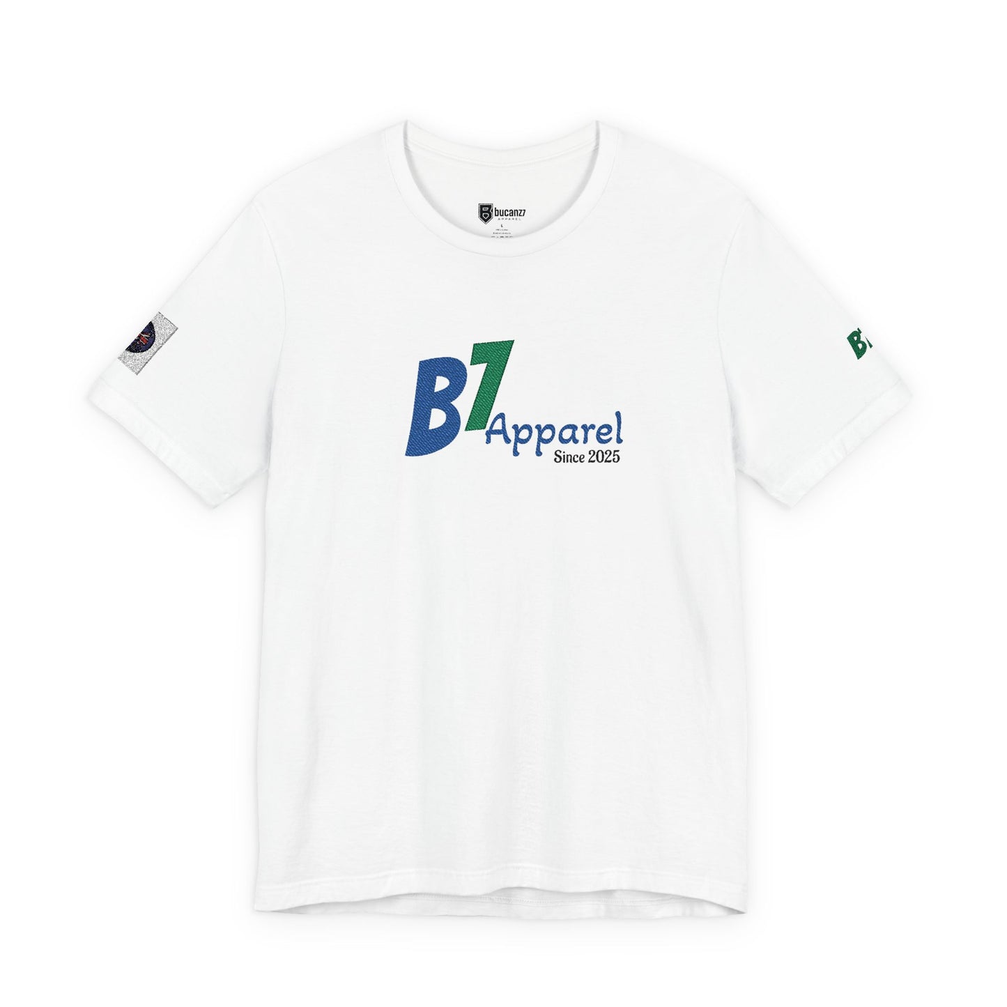 B7 Apparel Logo Tee — Classic White Short Sleeve Shirt
