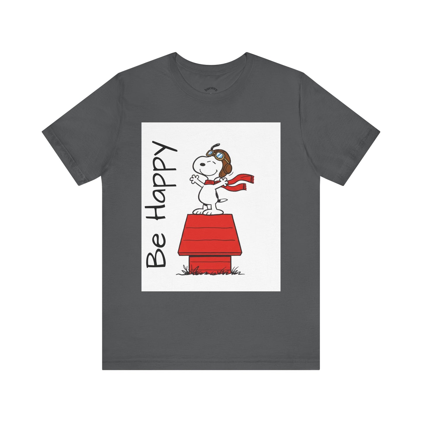 Cute & Inspirational 'Be Happy' Tee for Daily Wear, Fun Gift for Friends, Motivational Shirt, Casual Outfit, Encouraging Apparel