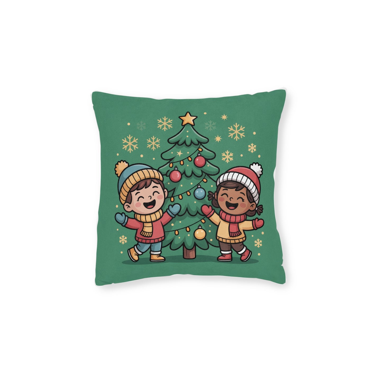 Christmas Cheer Square Pillow for Kids