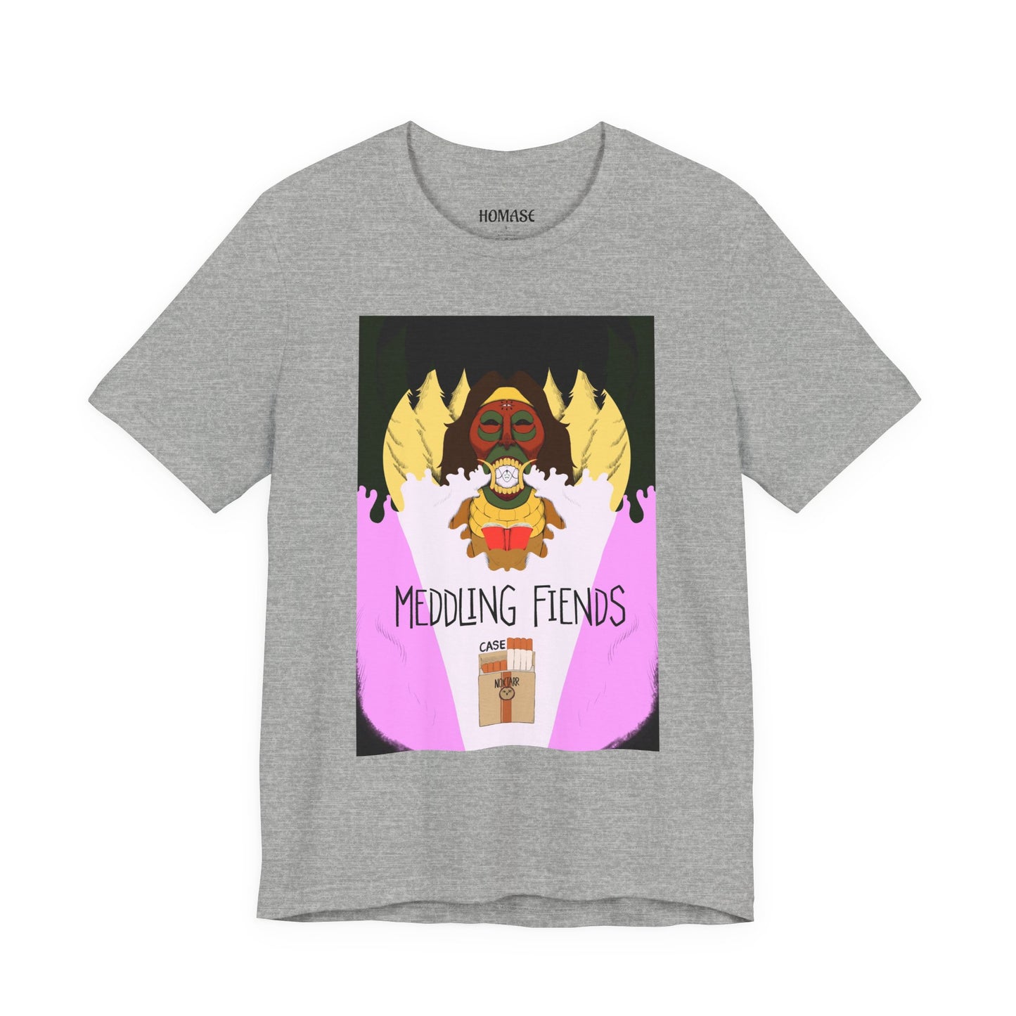 Meddling Fiends T-Shirt, Unisex Graphic Tee, Fun Casual Wear, Quirky Gift Idea, Perfect for Halloween, Lounge on Weekends, Summer Vibes