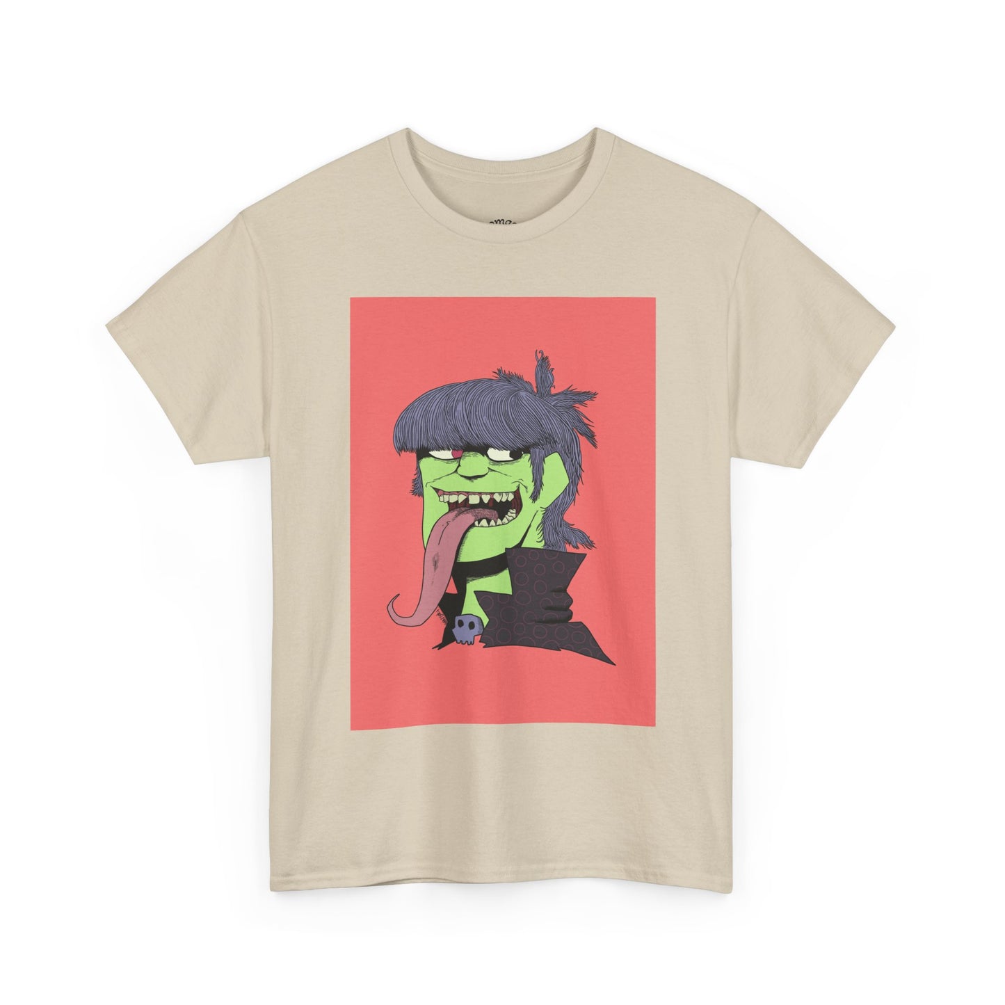 Graphic Tee — Green Punk Monster Illustration