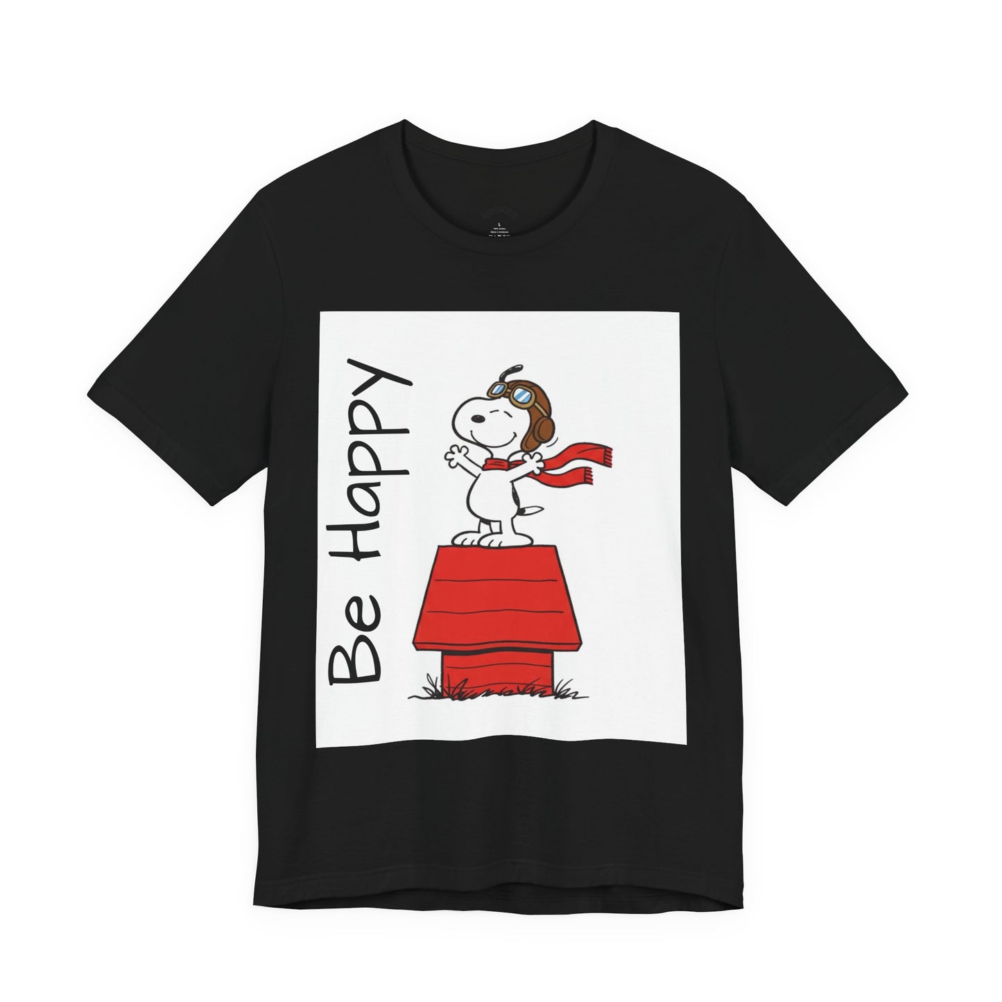 Cute & Inspirational 'Be Happy' Tee for Daily Wear, Fun Gift for Friends, Motivational Shirt, Casual Outfit, Encouraging Apparel
