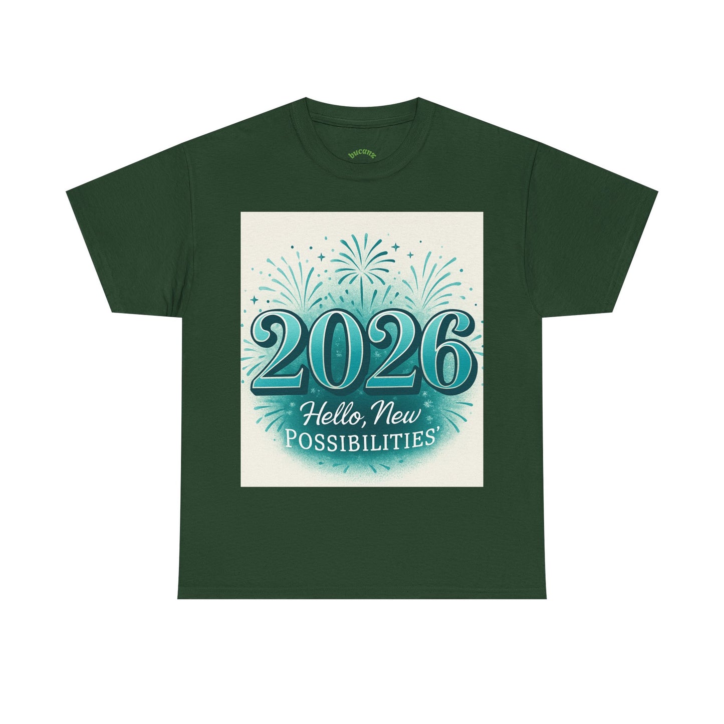 2026 New Possibilities T-Shirt — Hello New Year Fireworks Tee