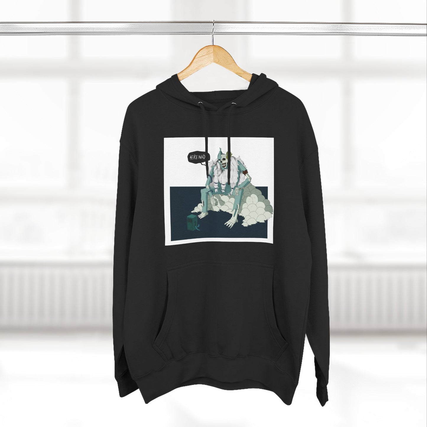 Artistic Fleece Hoodie with 'Homase' Design - Cozy Casual Wear