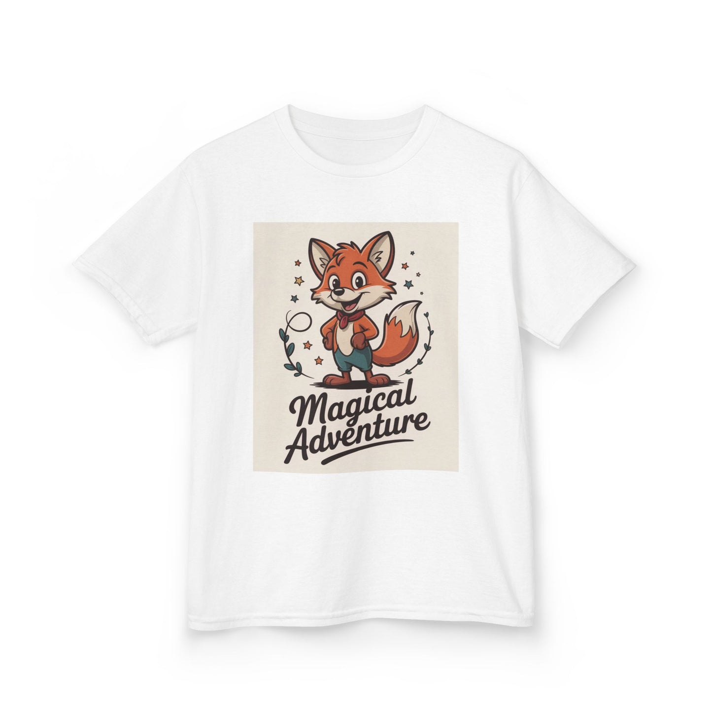 Kids Cotton Tee - Magical Adventure Fox Design
