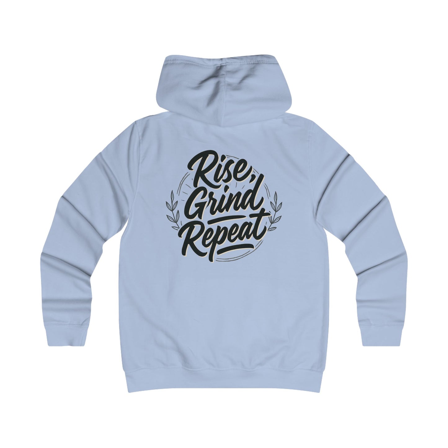 Rise Grind Repeat Hoodie — Motivational College Graphic Pullover