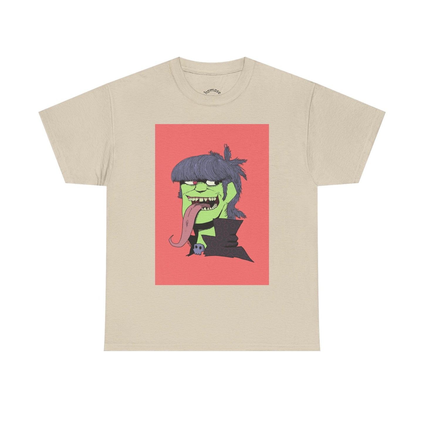 Graphic Tee — Green Punk Monster Illustration