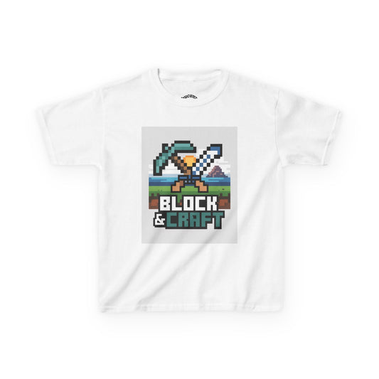 Kids Block & Craft Tee - Fun Gamer T-Shirt for Young Explorers