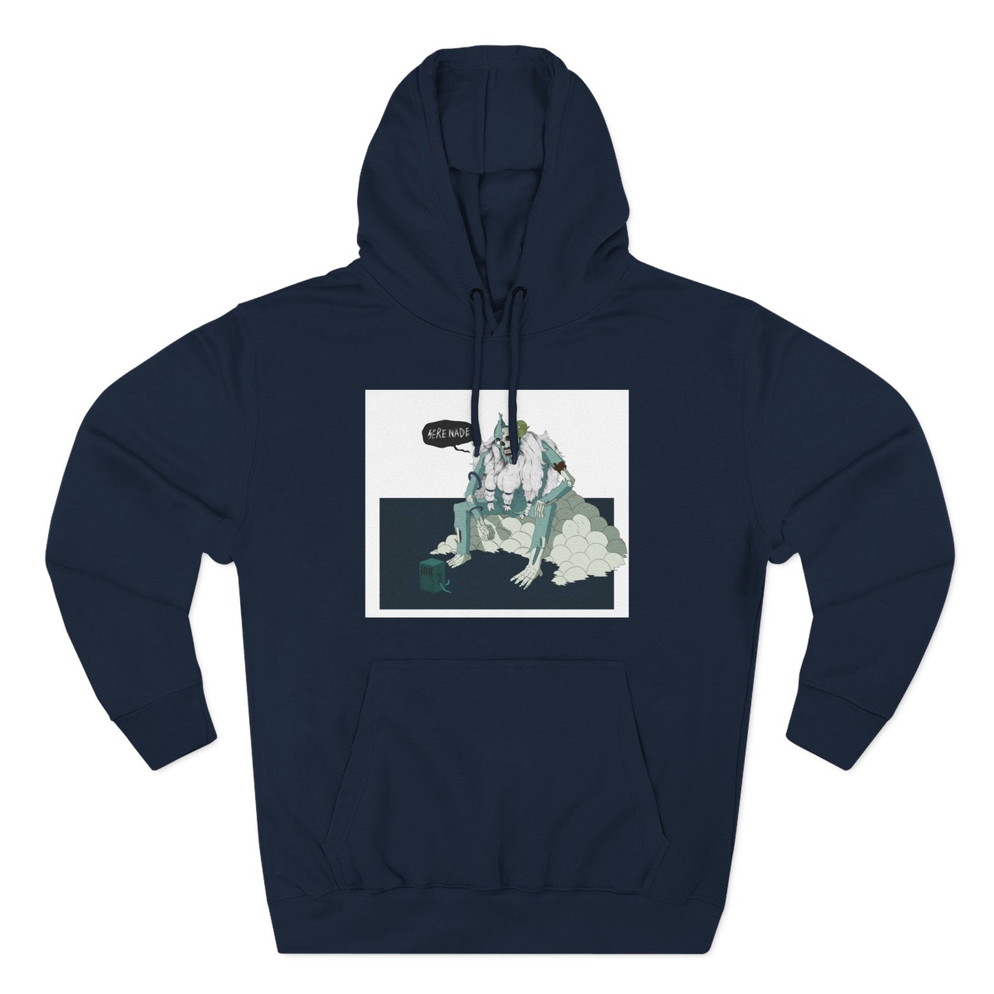 Artistic Fleece Hoodie with 'Homase' Design - Cozy Casual Wear