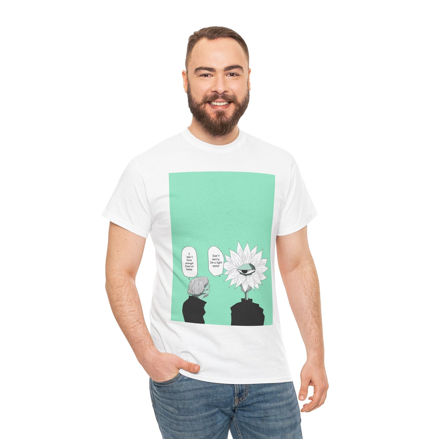 Floral Head Comic Tee — "You Okay?" Graphic T‑Shirt