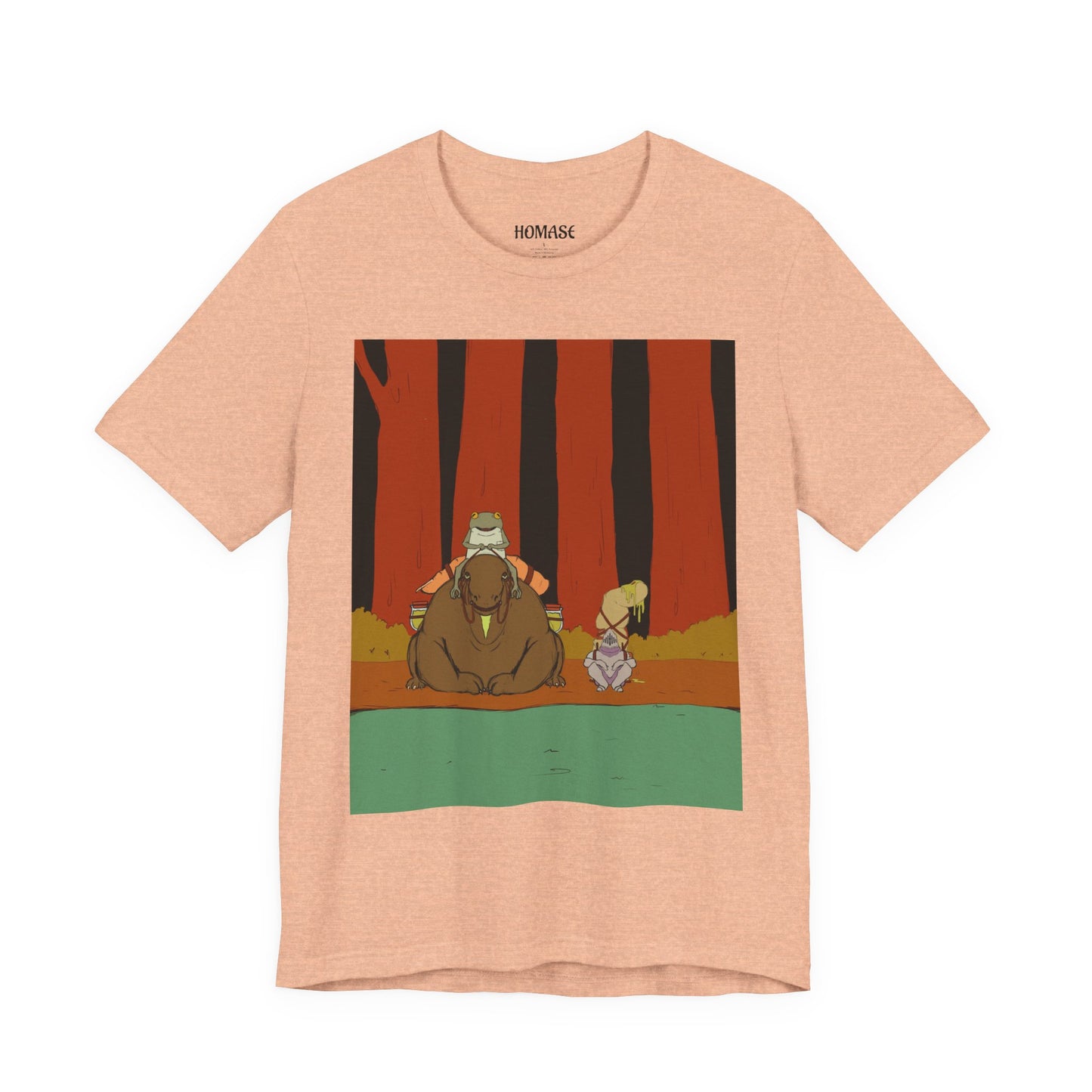 Whimsical Nature Adventure Tee, Cartoon Character Shirt, Graphic Tee for Nature Lovers, Cute Gift for Kids, Unisex Short Sleeve T-Shirt