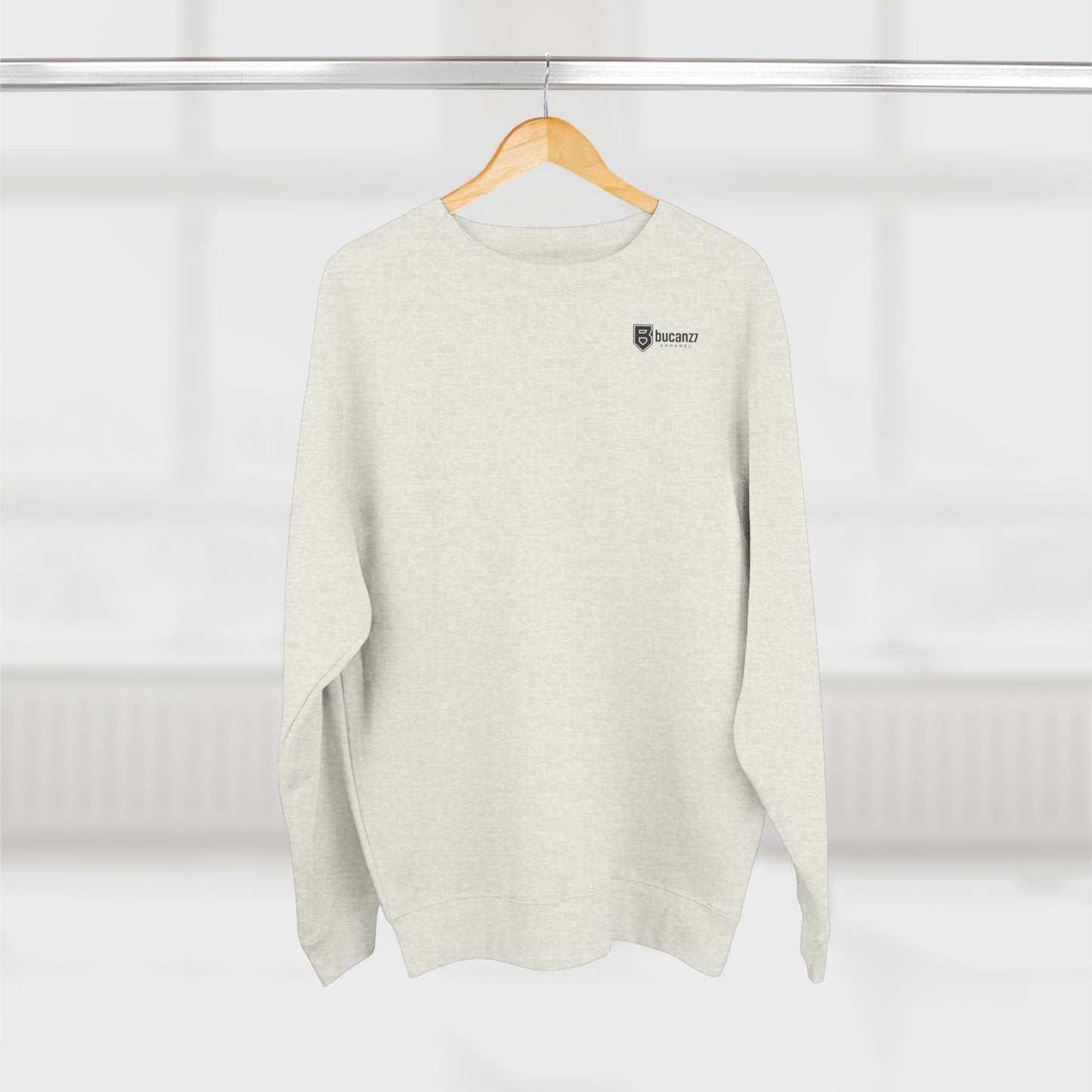 Never Back Down Crewneck Sweatshirt — Lion Emblem Motivational Pullover
