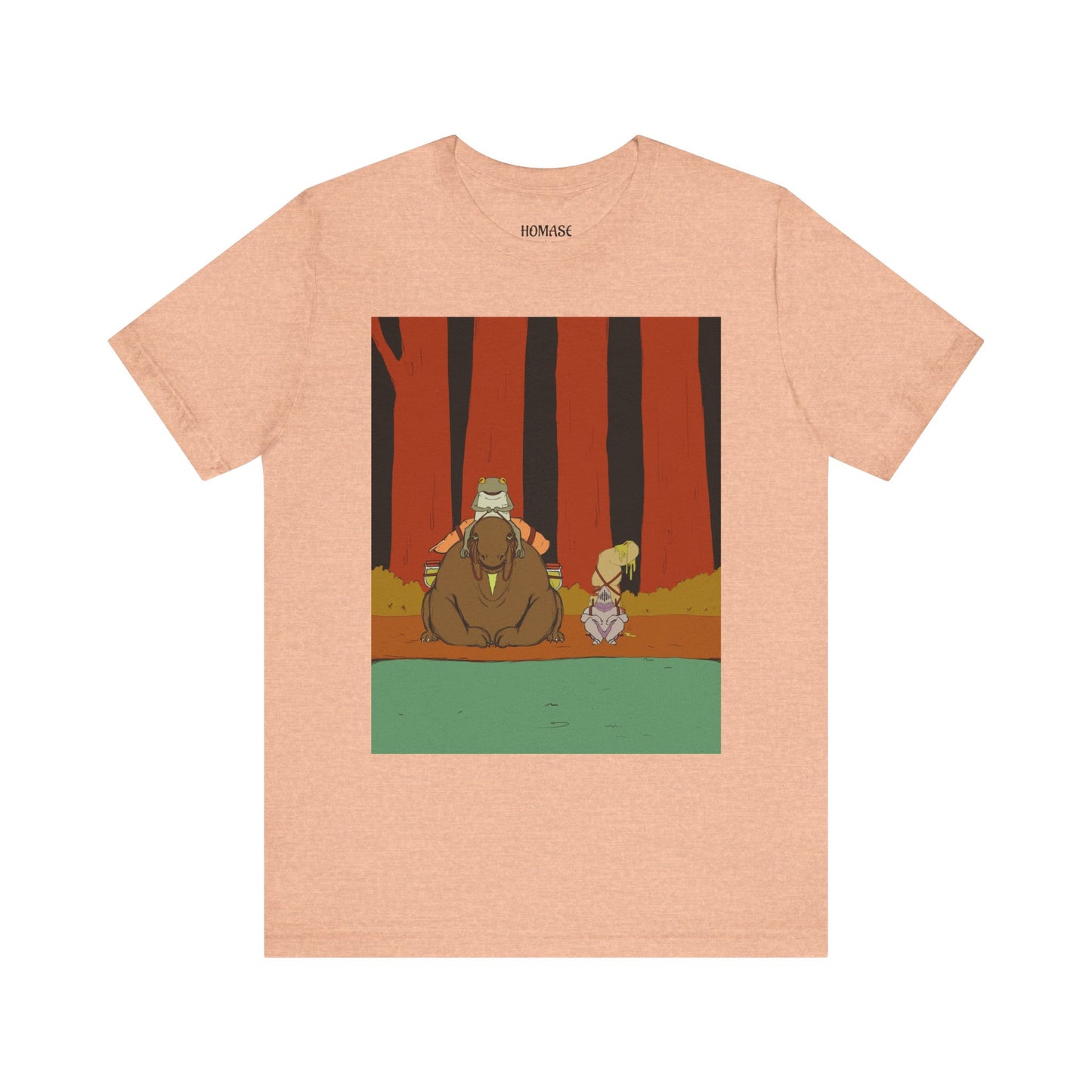 Whimsical Nature Adventure Tee, Cartoon Character Shirt, Graphic Tee for Nature Lovers, Cute Gift for Kids, Unisex Short Sleeve T-Shirt