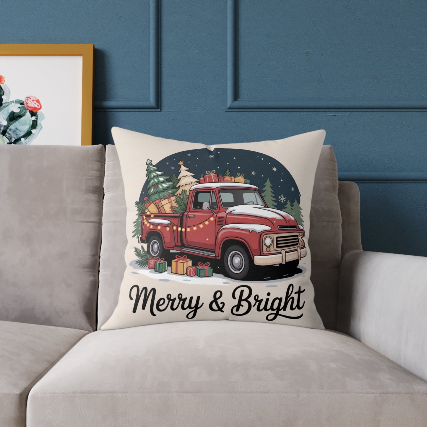 Merry & Bright Holiday Pillow