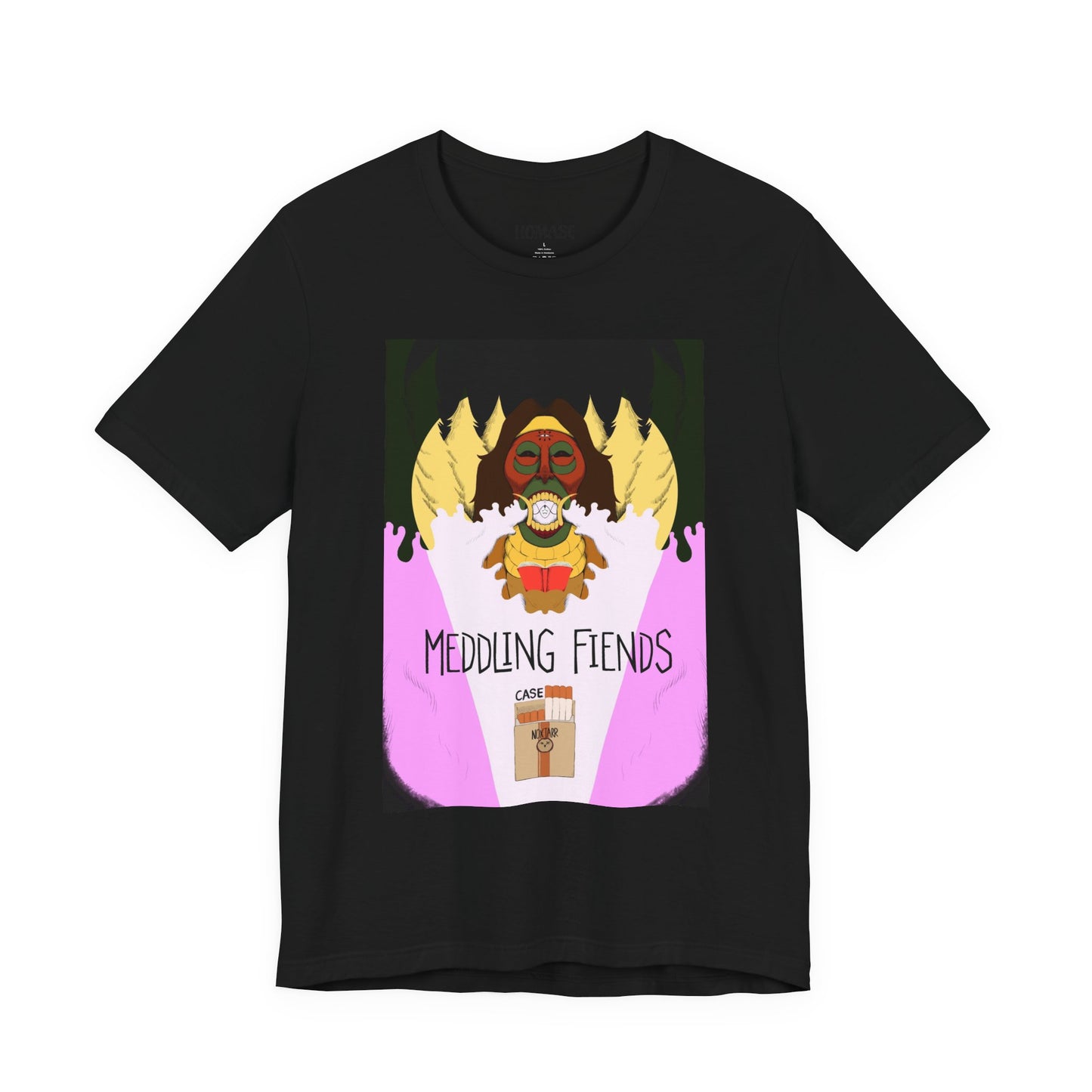 Meddling Fiends T-Shirt, Unisex Graphic Tee, Fun Casual Wear, Quirky Gift Idea, Perfect for Halloween, Lounge on Weekends, Summer Vibes