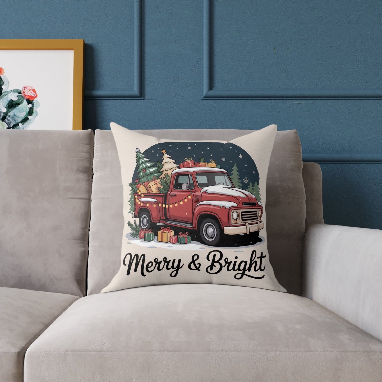 Merry & Bright Holiday Pillow