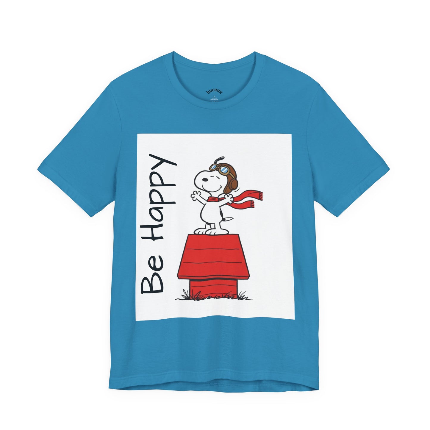 Cute & Inspirational 'Be Happy' Tee for Daily Wear, Fun Gift for Friends, Motivational Shirt, Casual Outfit, Encouraging Apparel