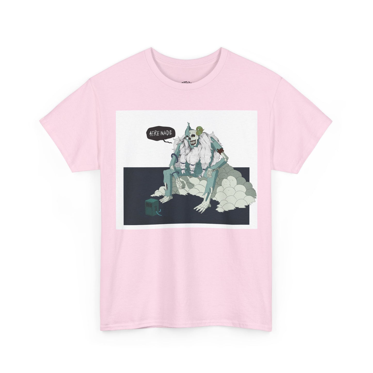 T-Shirt — Surreal Frog Monster Illustration with ‘Why Not?’ Speech Bubble